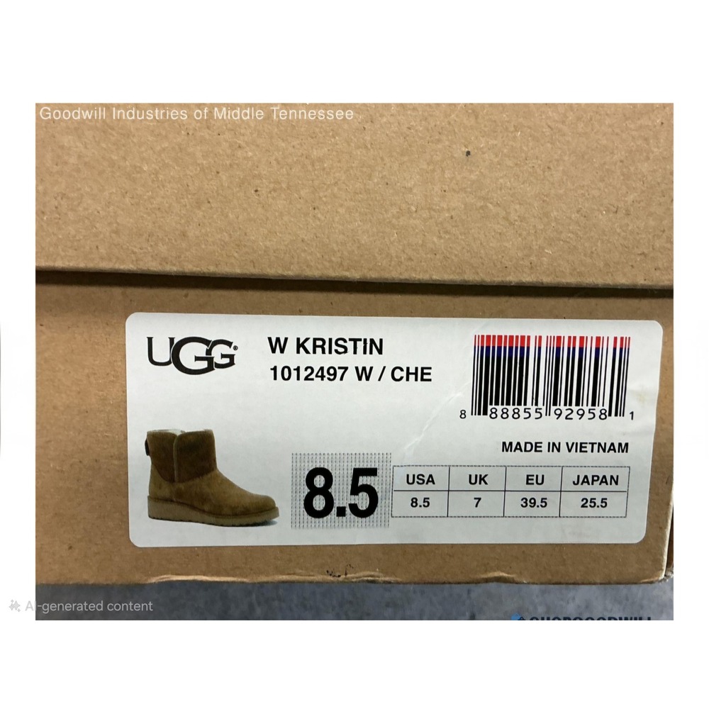 Ugg Kristin Classic Slim Chestnut Suede Wedge Ankle Boots 1012497 8.5 w/ box - Picture 9 of 9